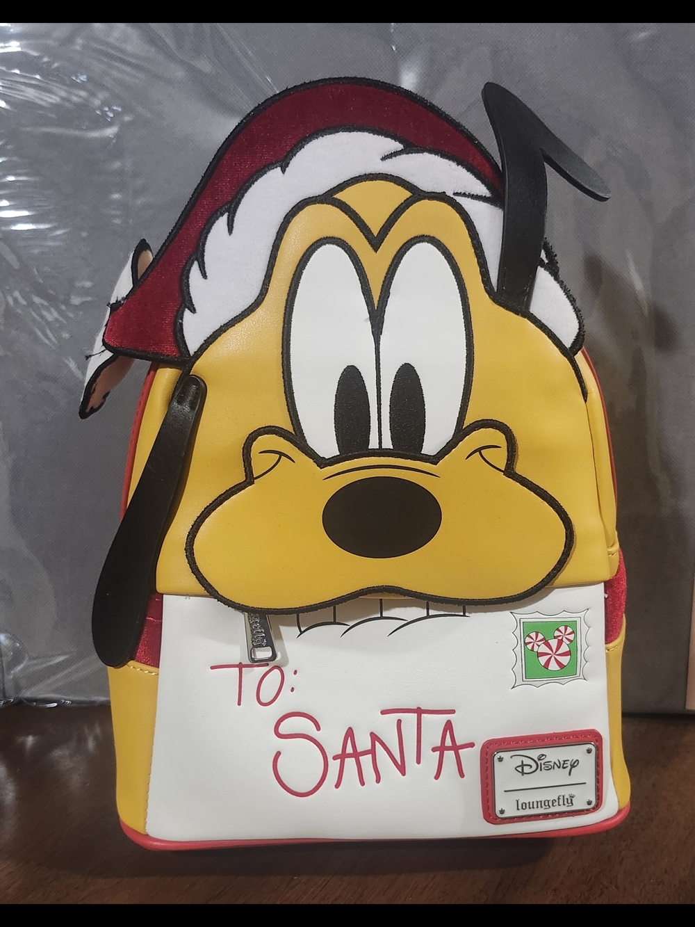 Disney Loungefly Pluto 'To: Santa' Holiday Mini Backpack - Yellow